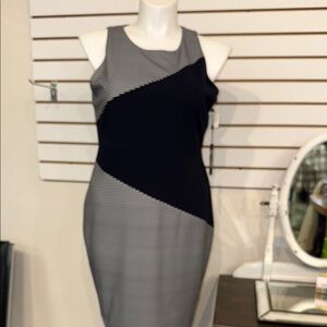 Tommy Hilfiger Elegant Navy and White Striped Dress